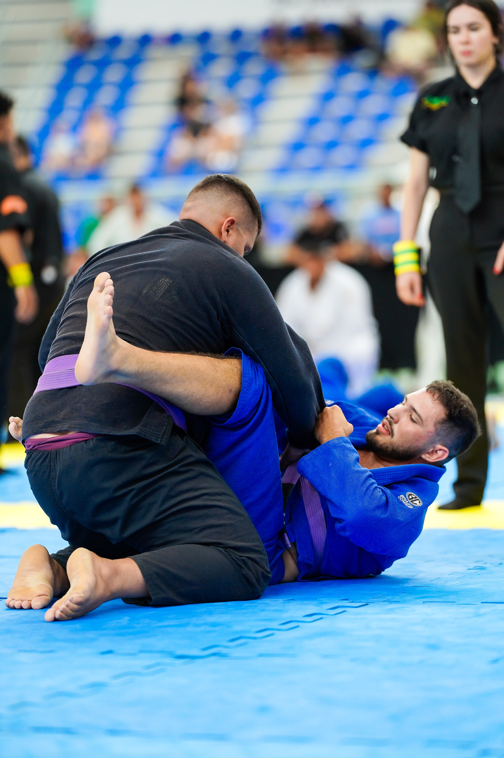 John Heimar em posição de guarda no Jiu-Jitsu